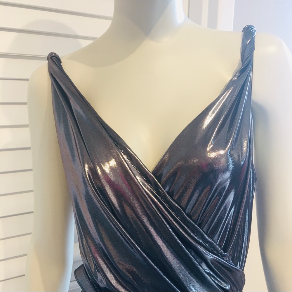 Metallic midi length dress